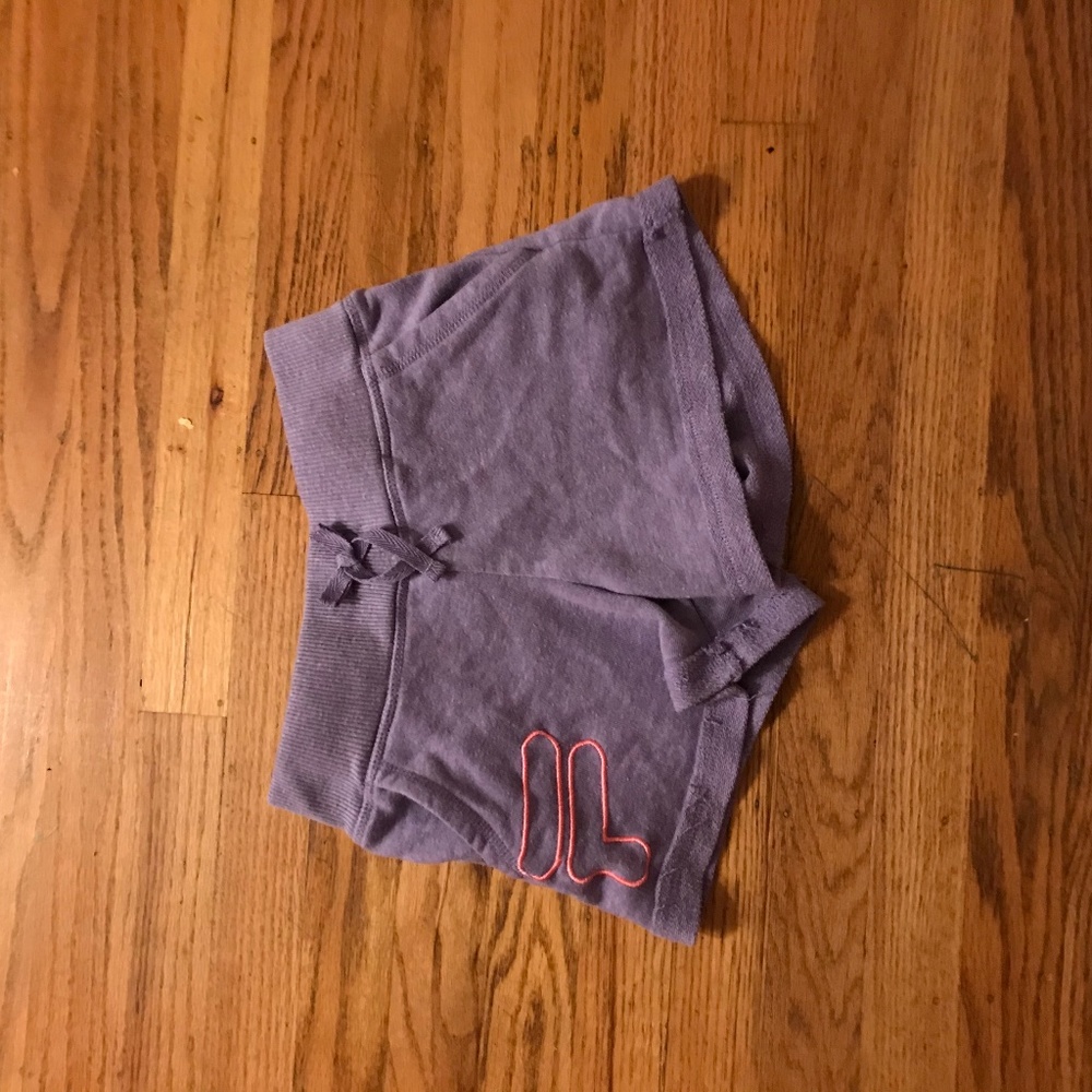 Limited edition purple girls fila shorts